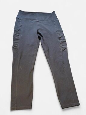 Fabletics Black Ruched Side Pocket Leggings